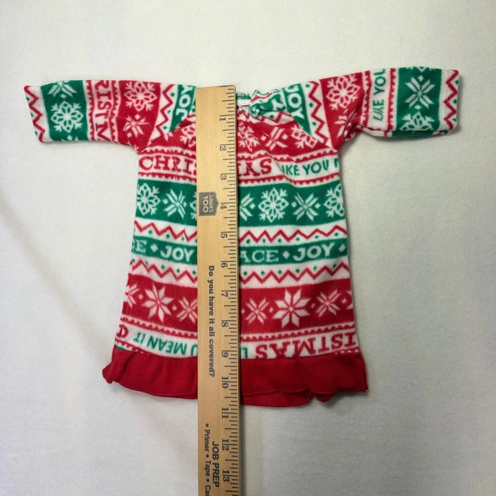 Matching Doll and Girls size 7/8 Christmas Fleece Nightgowns
